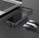 HOCO HB16 (Type-C to USB3.0*3+HDMI+PD+RJ45) Metal Grey