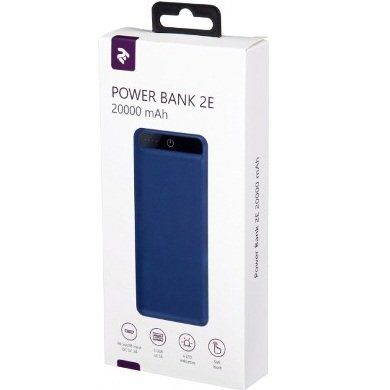 2E Power Bank 20000mAh Blue (2E-PB2005A-BLUE)
