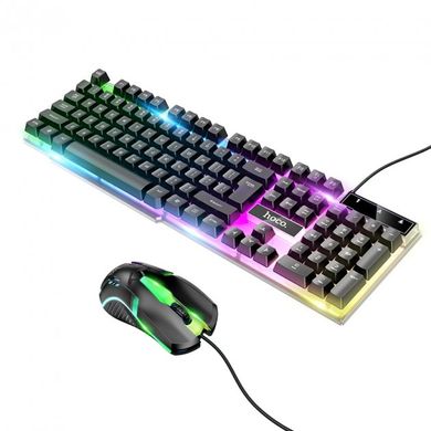 Мышка + клавиатура Hoco GM11 Terrific Glowing Gaming Black