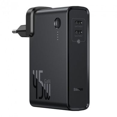 Зар.пр. 220V Baseus 2in1 Q.C.Power Bank & Charger C+C 10000mAh 45W PPNLD-F01 Black