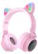 Hoco W27 Cat Ear Bluetooth Pink