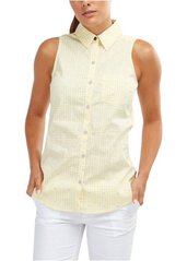 1715671-707 S Сорочка жіноча Super Harborside™ Woven Sleeveless Shirt жовтий р.S