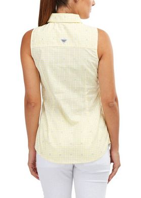1715671-707 S Рубашка женская Super Harborside™ Woven Sleeveless Shirt желтый р.S