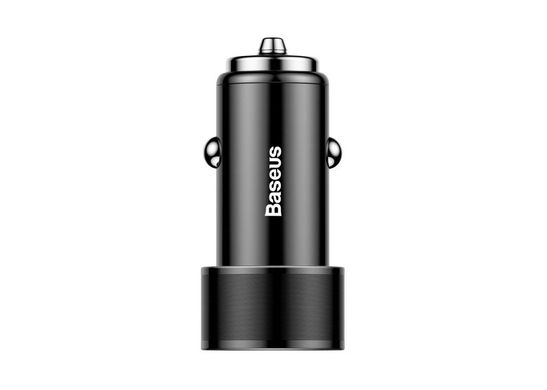 Зар.уст. авто Baseus Small Screw Dual-USB QC 3.0 36W Black (CAXLD-B01)