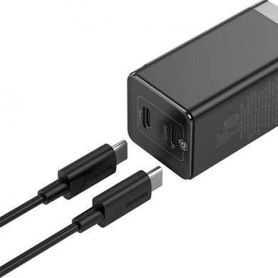 Зар.пр. 220V Baseus GaN mini Q.Charger 45W C+C with cable Type-C CCGAN-M01 Black