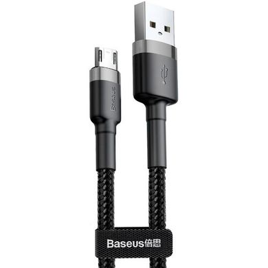 Кабель micro USB Baseus Cafule 2.4A 1M Gray+Black (CAMKLF-BG1)