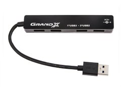 USB HUB Grand-X Travel USB 3.0 GH-406