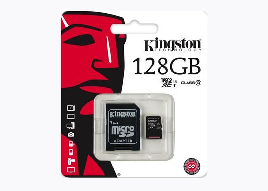 micro SD 128Gb Kingston Hi Speed (80mb/s)