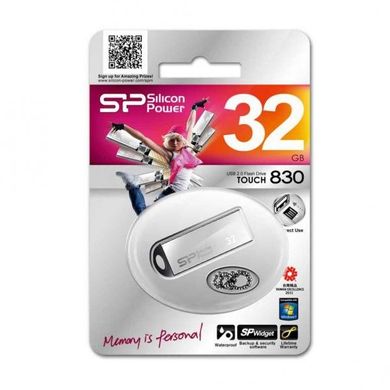 Silicon Power 32 GB Touch 830 Silver SP032GBUF2830V1S
