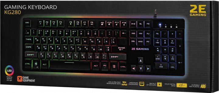 Клавиатура 2E Gaming KG280 LED USB Black