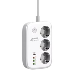 Ldnio SEW3452 Wi-Fi (3x220V+3USB+Type-C/30W/2m) White
